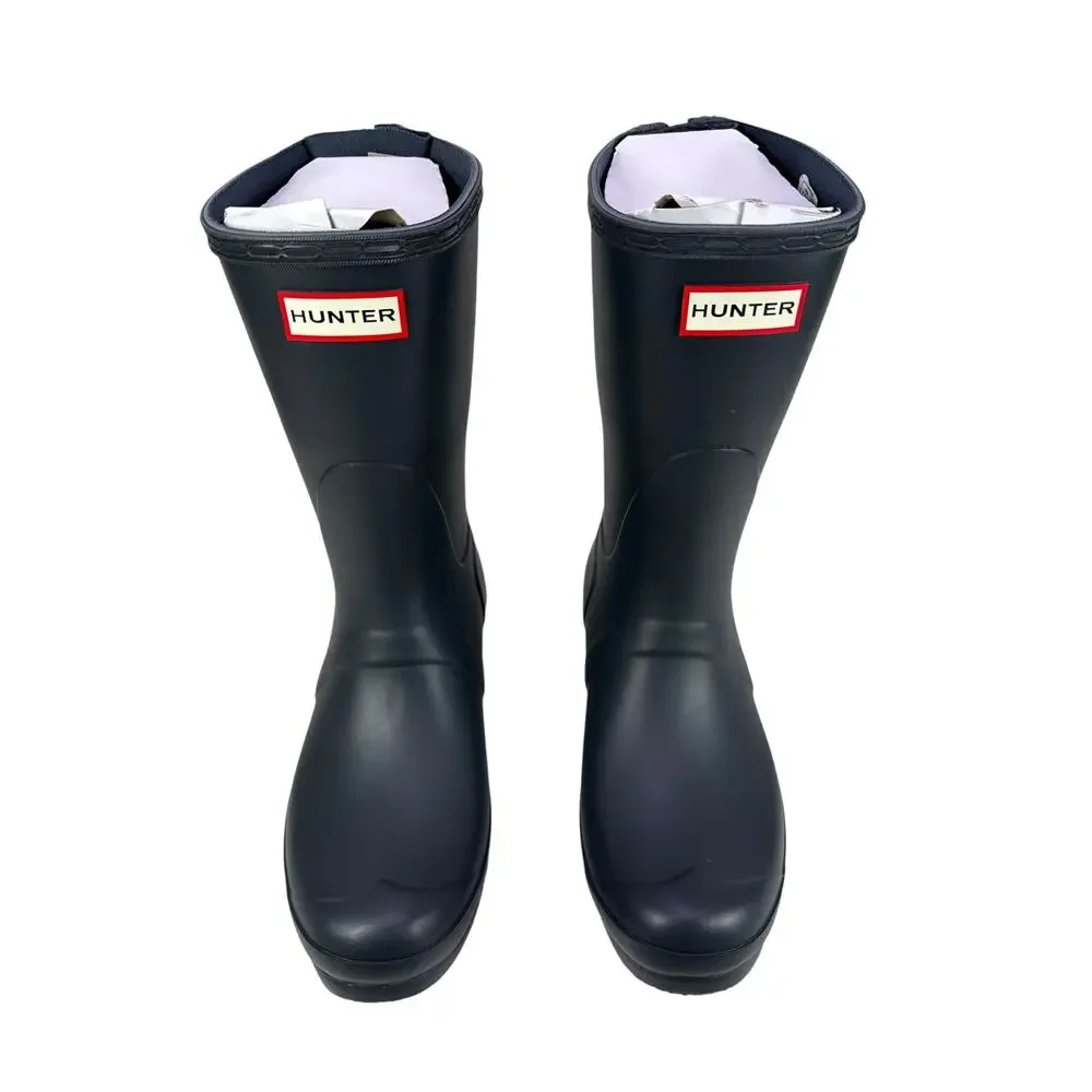 Hunter‎ Original Short Rain Boots Womens 9 Dark Slate Rubber Adjustable Buckle